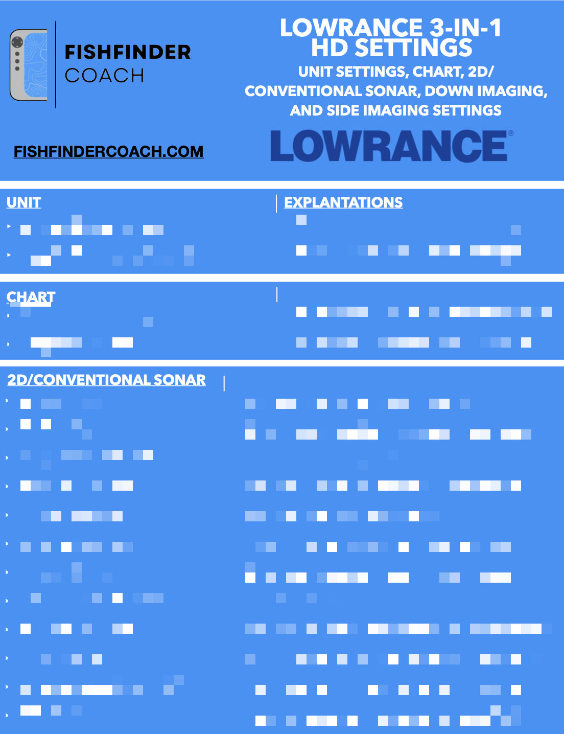 Lowrance Active Imaging HD 3-in-1 FishReveal Transducer Settings Guide