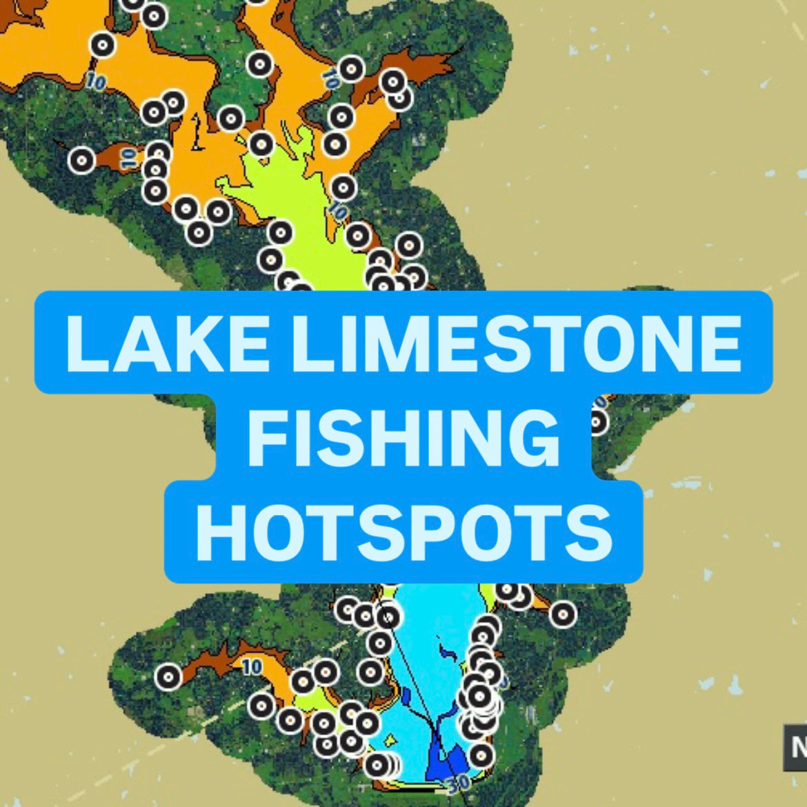 Lake Limestone Fishing Map