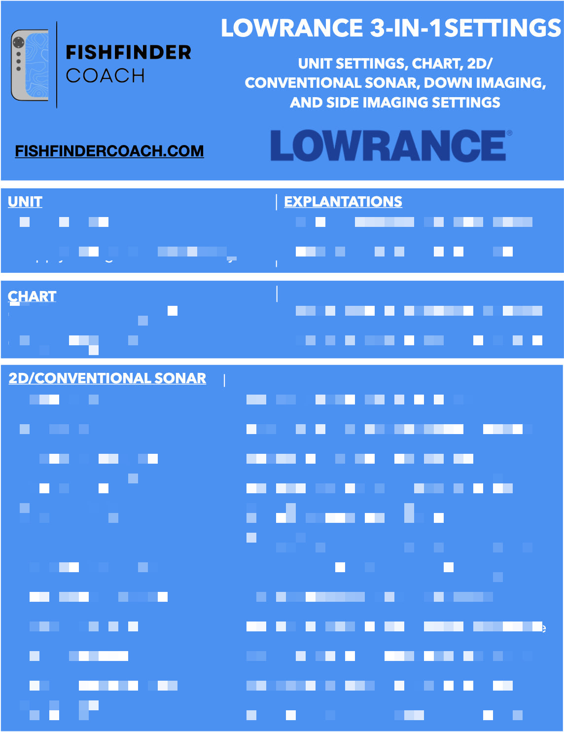 Lowrance Active Imaging 3-in-1 Transducer Settings Guide