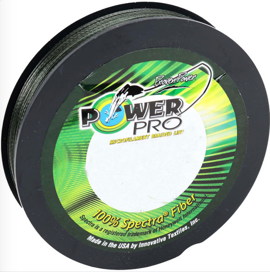 POWERPRO BRAIDED SPECTRA FIBER FISHING LINE MOSS GREEN 300 YDS