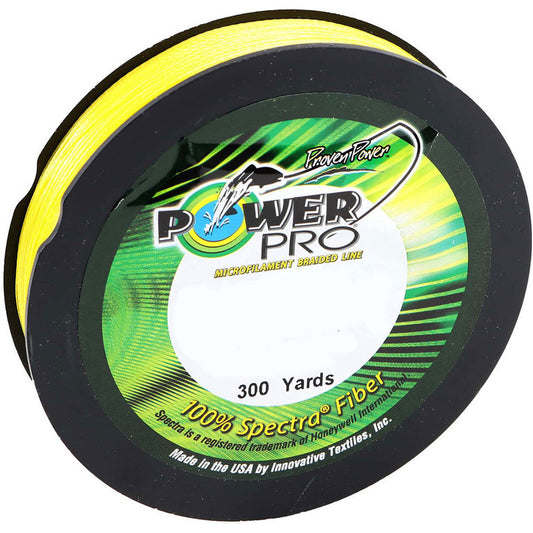 POWER PRO 300YDS BRAIDED SPECTRA FISHING LINE HI-VIS YELLOW