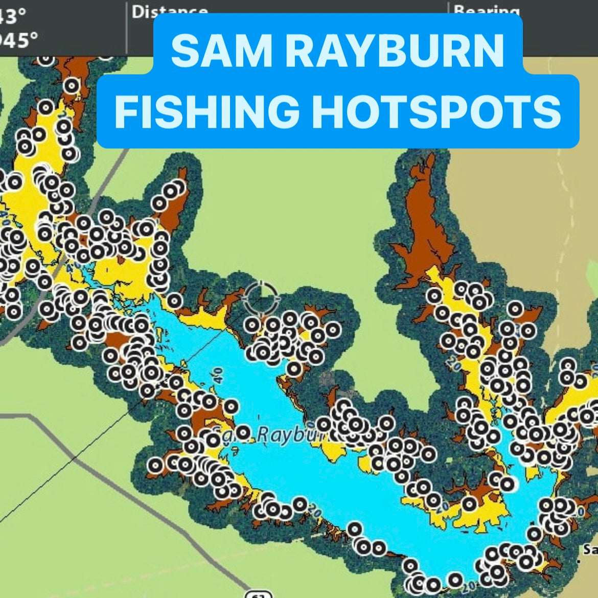 Rayburn Point Sam Rayburn Fishing Hotspots | GPS Waypoints | Fishing Map Cards – Hugh ...